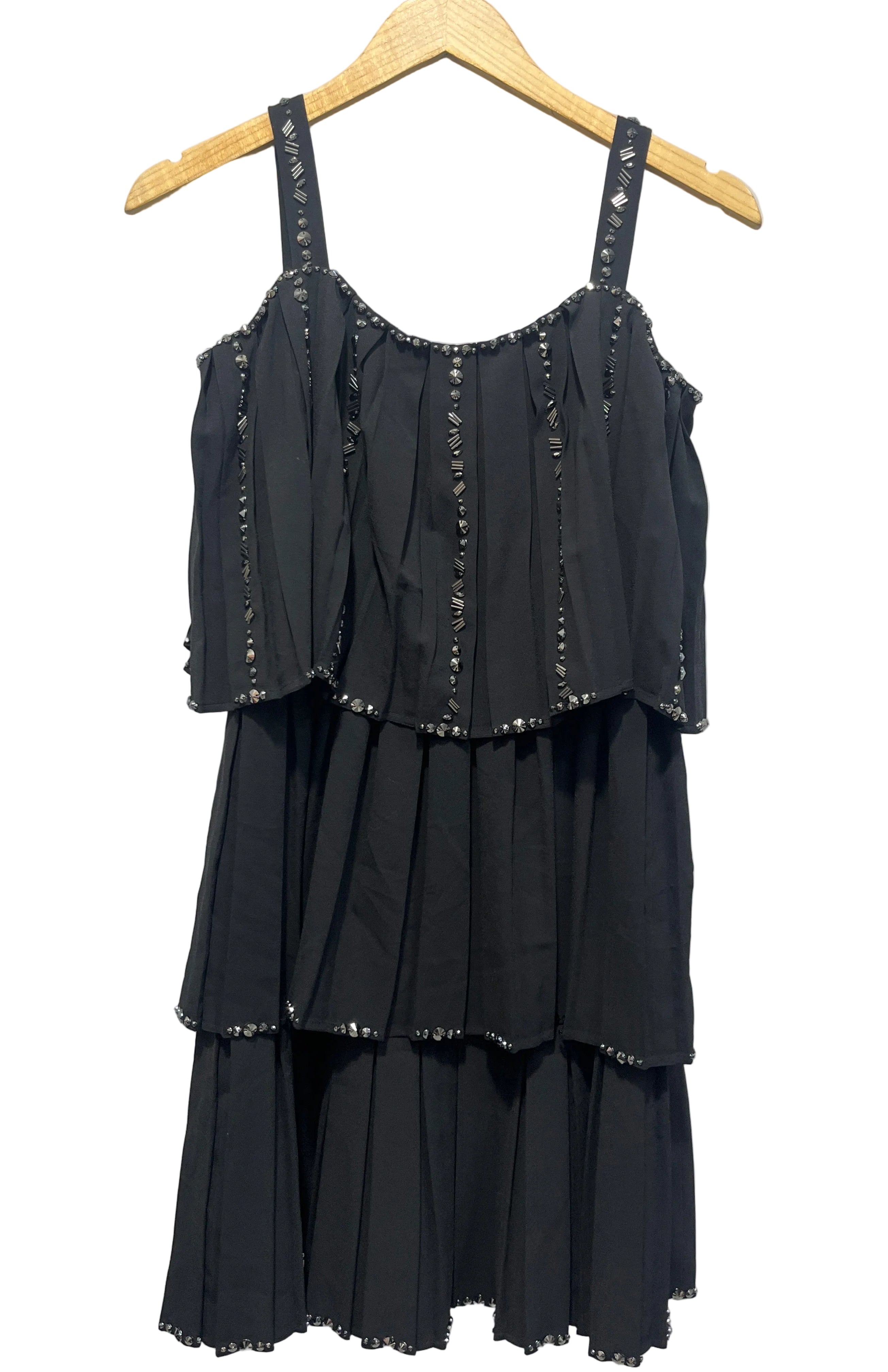 LIGHT BEADED PARTY STRAPPED DRESS