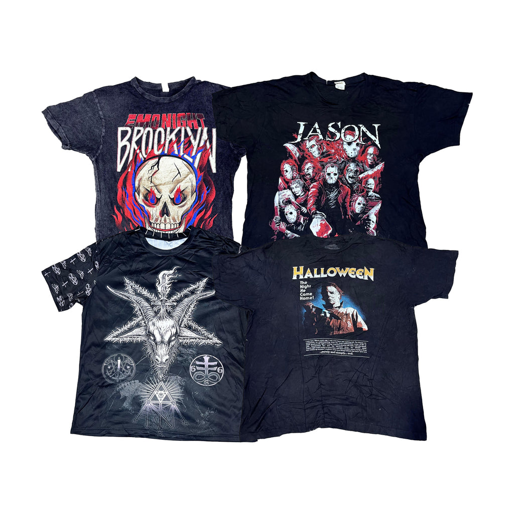 SKULL PRINTED T-SHIRTS 11 PCS