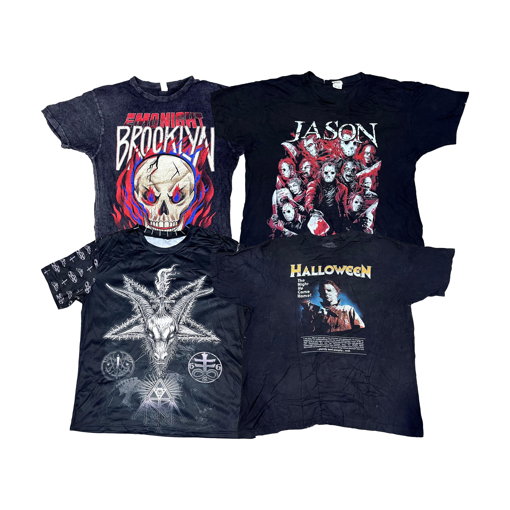 SKULL PRINTED T-SHIRTS 11 PCS