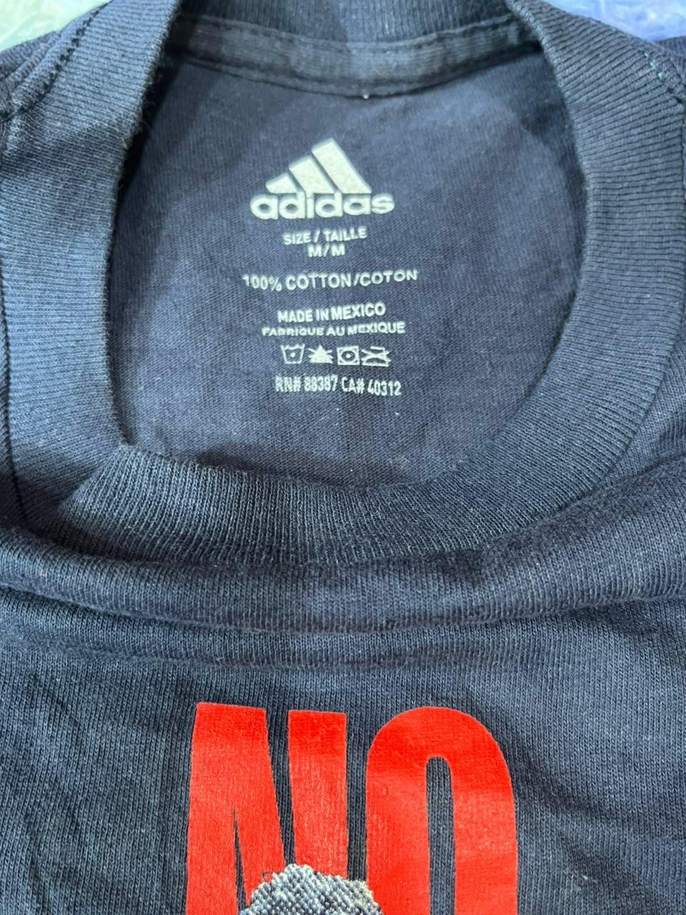 ADIDAS MEN ROUND NECK T-SHIRT WITH LABEL