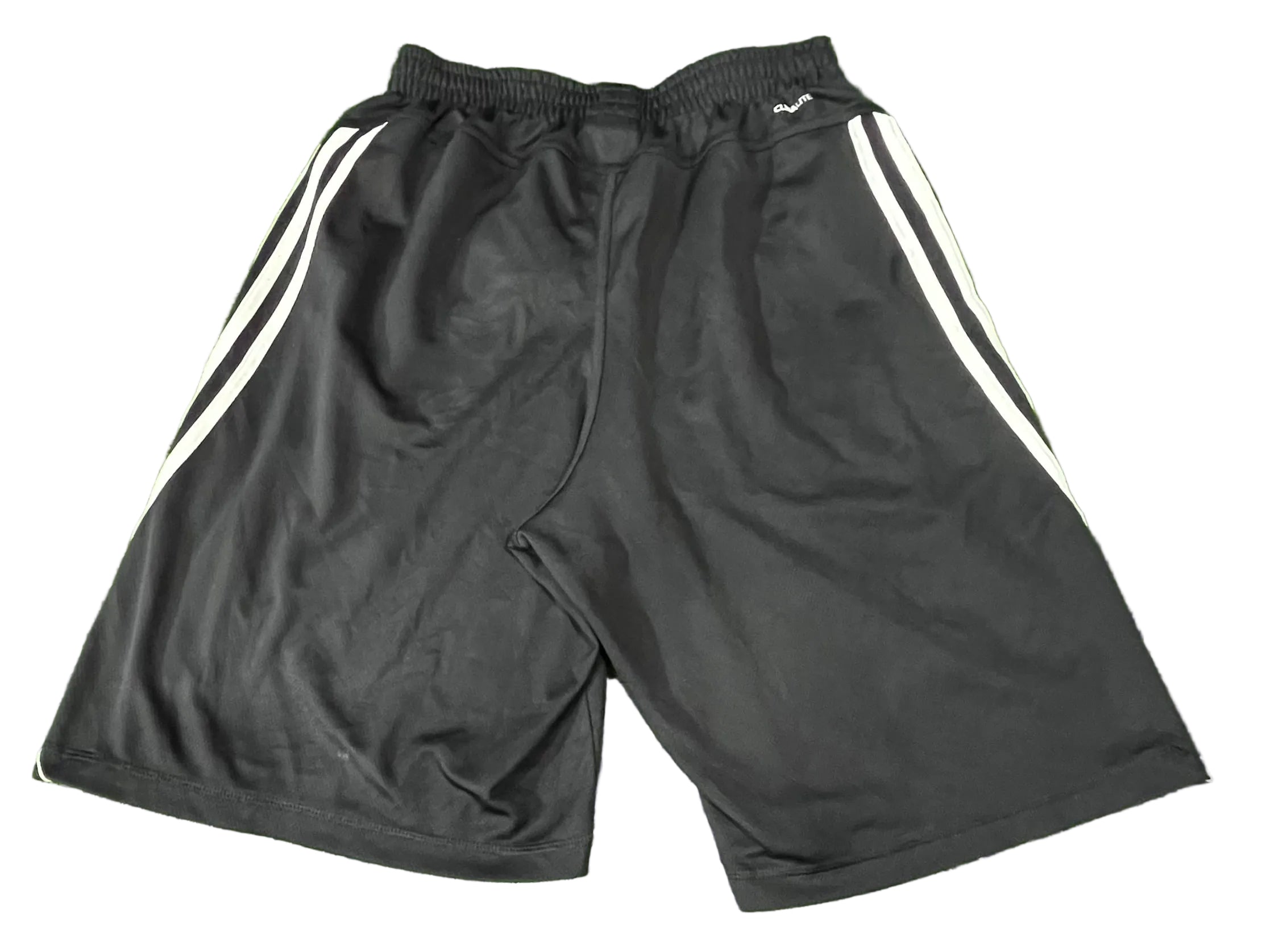 ADIDAS MEN SPORT SHORTS ON A WHITE PLAIN BACKGROUND 