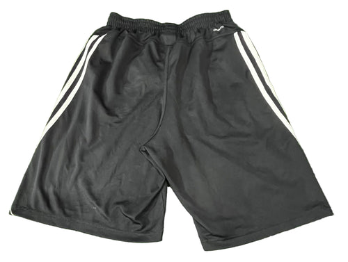 ADIDAS MEN SPORT SHORTS ON A WHITE PLAIN BACKGROUND 