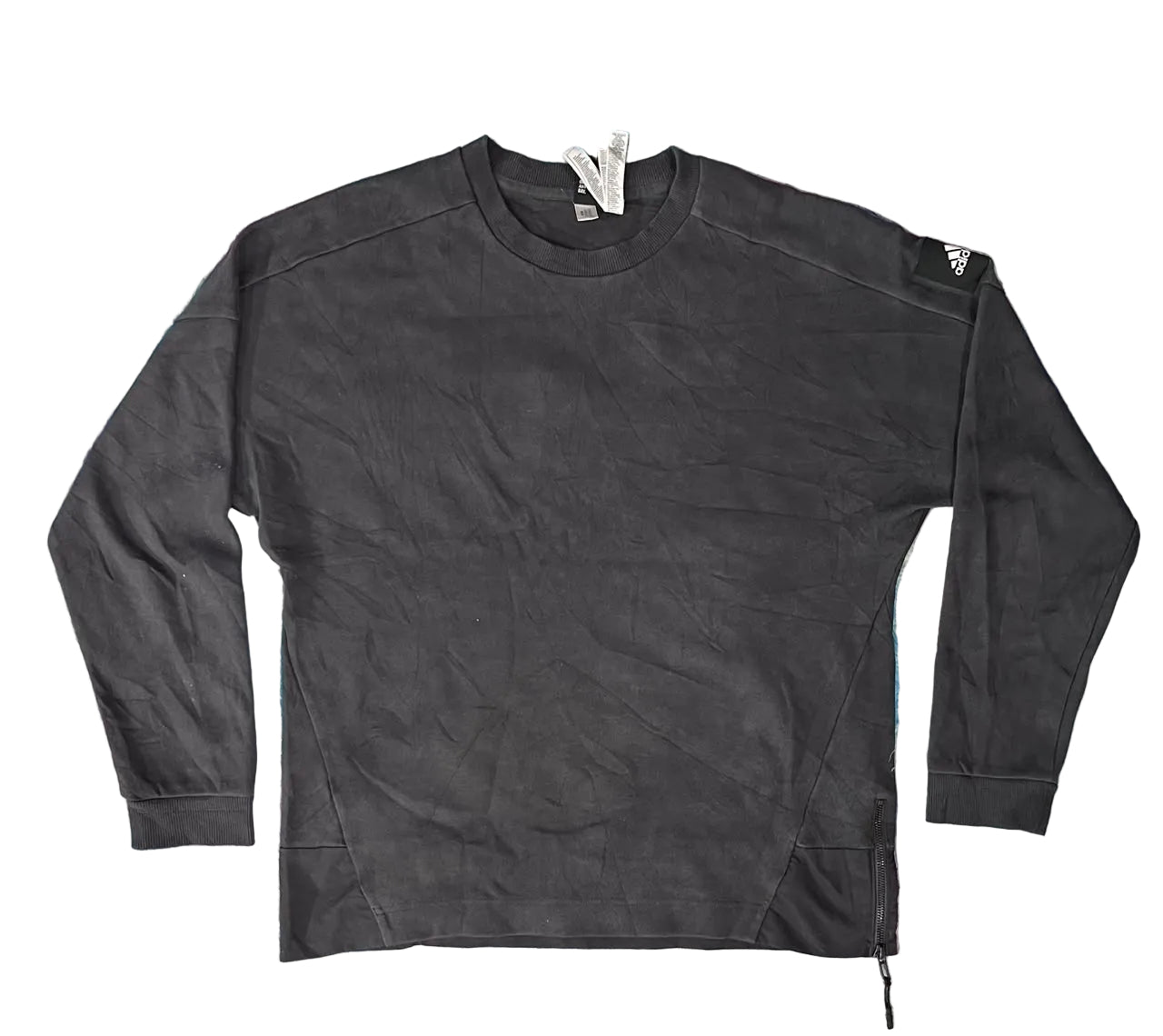 ADIDAS MEN SWEAT SHIRT ON A WHITE PLAIN BACKGROUND