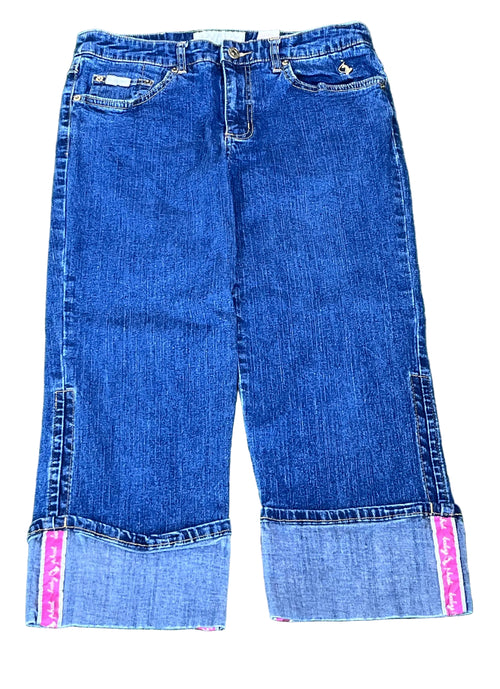 BABY PHAT WOMEN JEANS ON A WHITE PLAIN BACKGROUND 
