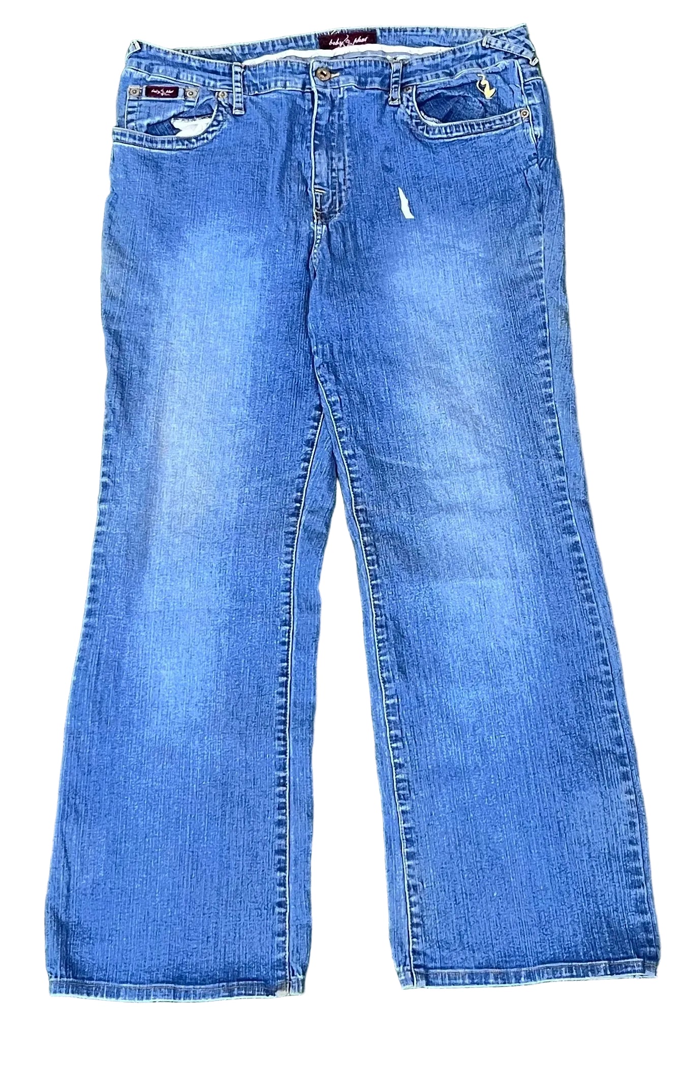 Baby phat women jeans on a white background 