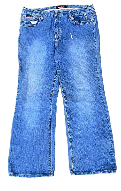 Baby phat women jeans on a white background 
