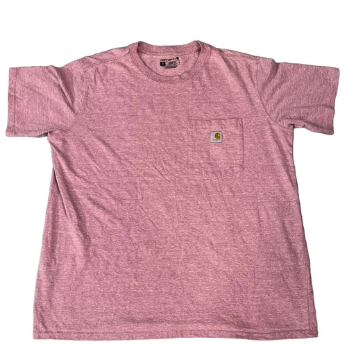 CARHARTT MEN ROUND NECK T-SHIRT ON A WHITE PLAIN BACKGROUND