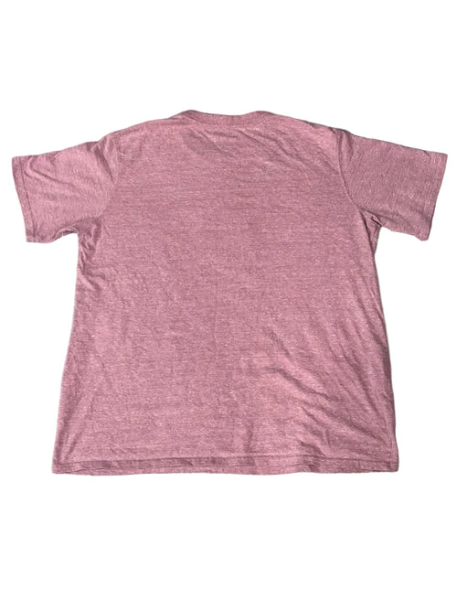 A heathered dusty rose pink short-sleeve t-shirt 