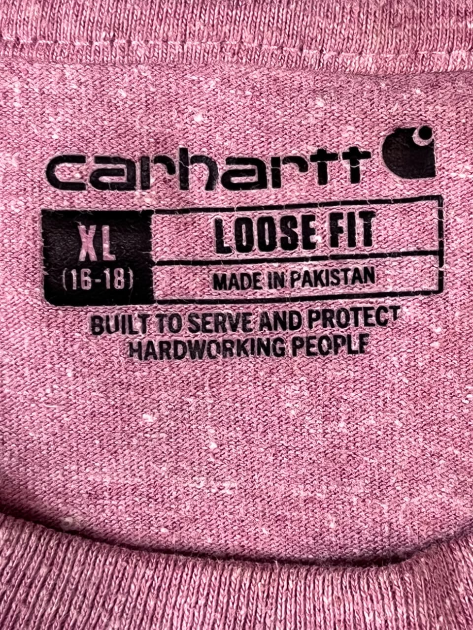 CARHARTT MEN ROUND NECK T-SHIRT WHITH LABEL