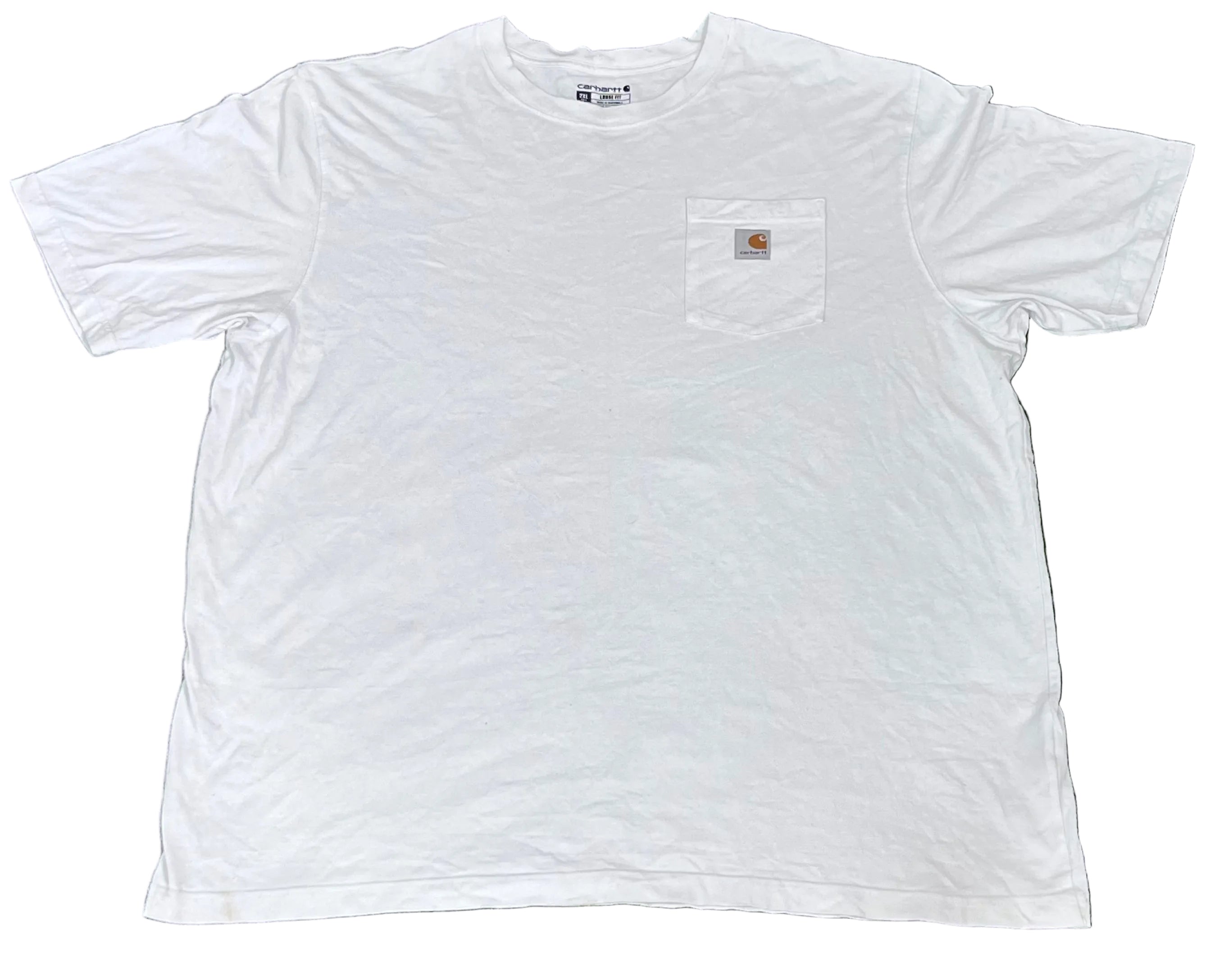 CARHARTT MEN ROUND NECK T-SHIRT  ON A WHITE PLAIN BACKGROUND 