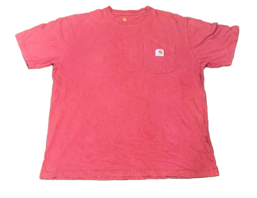 CARHARTT MEN ROUND NECK T-SHIRT ON A WHITE PLAIN BACKGROUND 