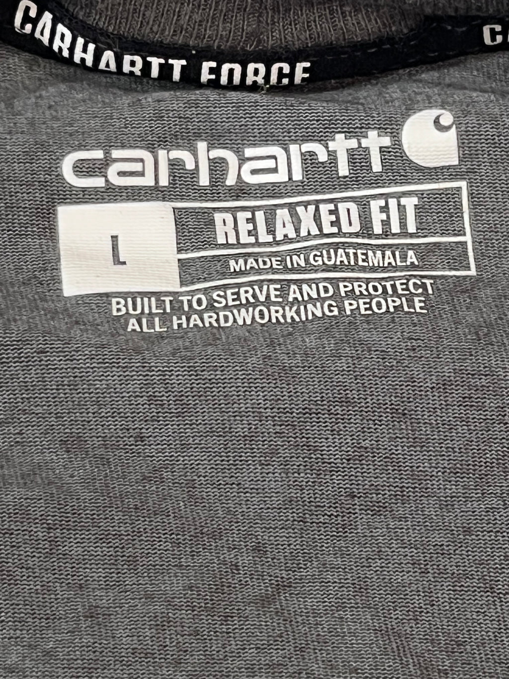CARHARTT MEN ROUND NECK T-SHIRT WITH LABEL