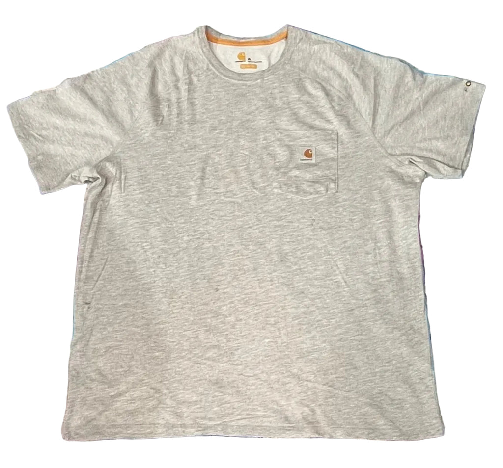 CARHARTT MEN ROUND NECK T-SHIRT ON A WHITE PLAIN BACKGROUND 