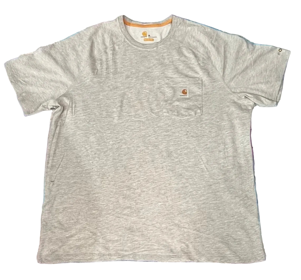 CARHARTT MEN ROUND NECK T-SHIRT ON A WHITE PLAIN BACKGROUND 