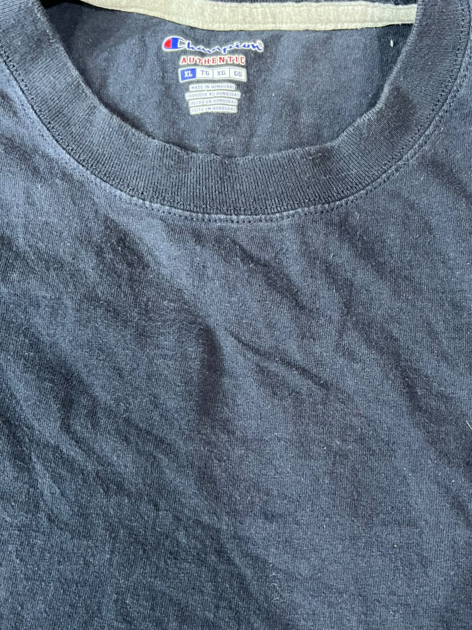 CHAMPION MEN ROUND NECK T-SHIRT WITH LABEL