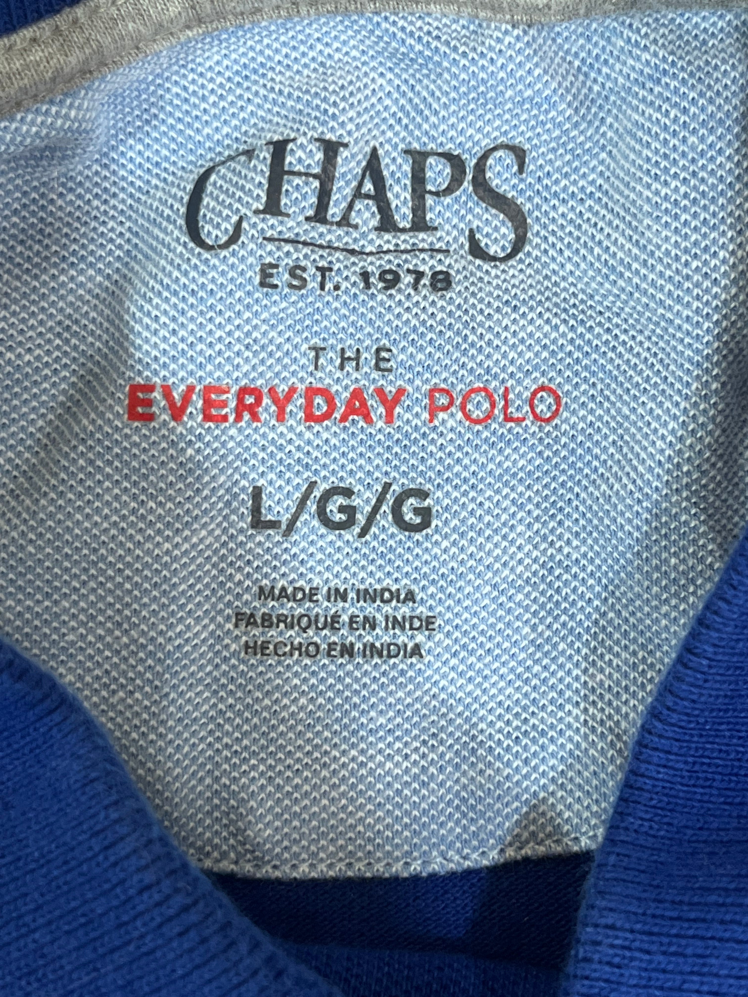 chaps men polo shirt with label