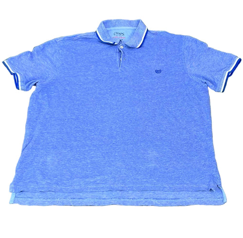 CHAPS MEN POLO SHIRT ON A WHITE PLAIN BACKGROUND 