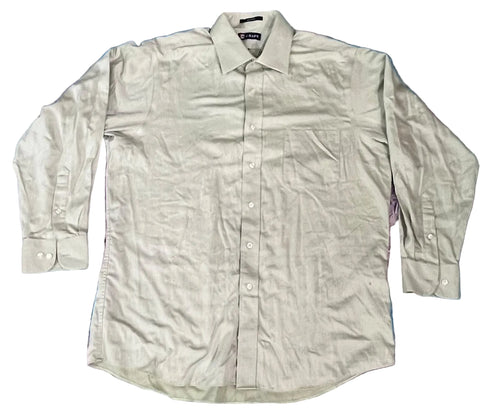 A light beige long-sleeve button-down shirt