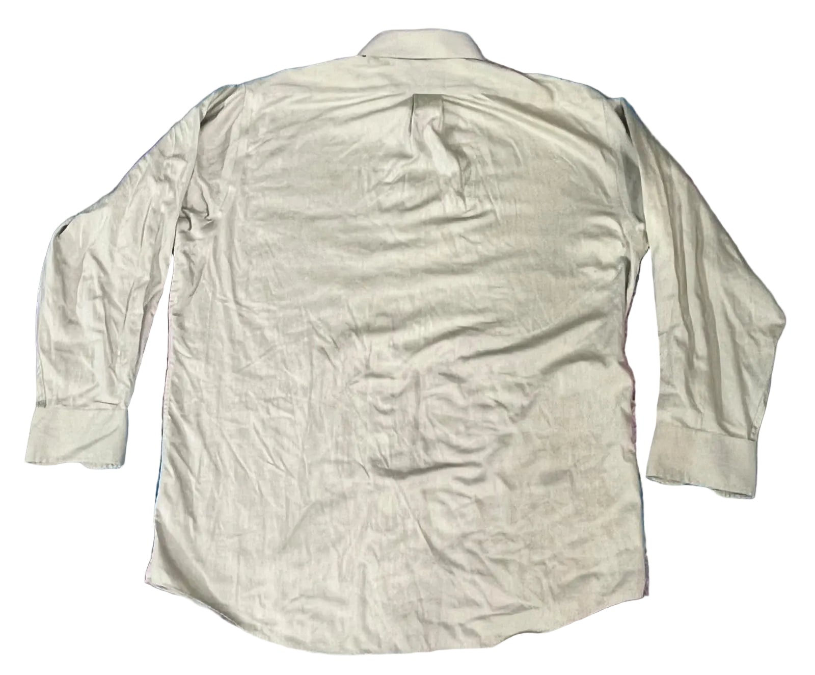 A light beige long-sleeve button-up shirt