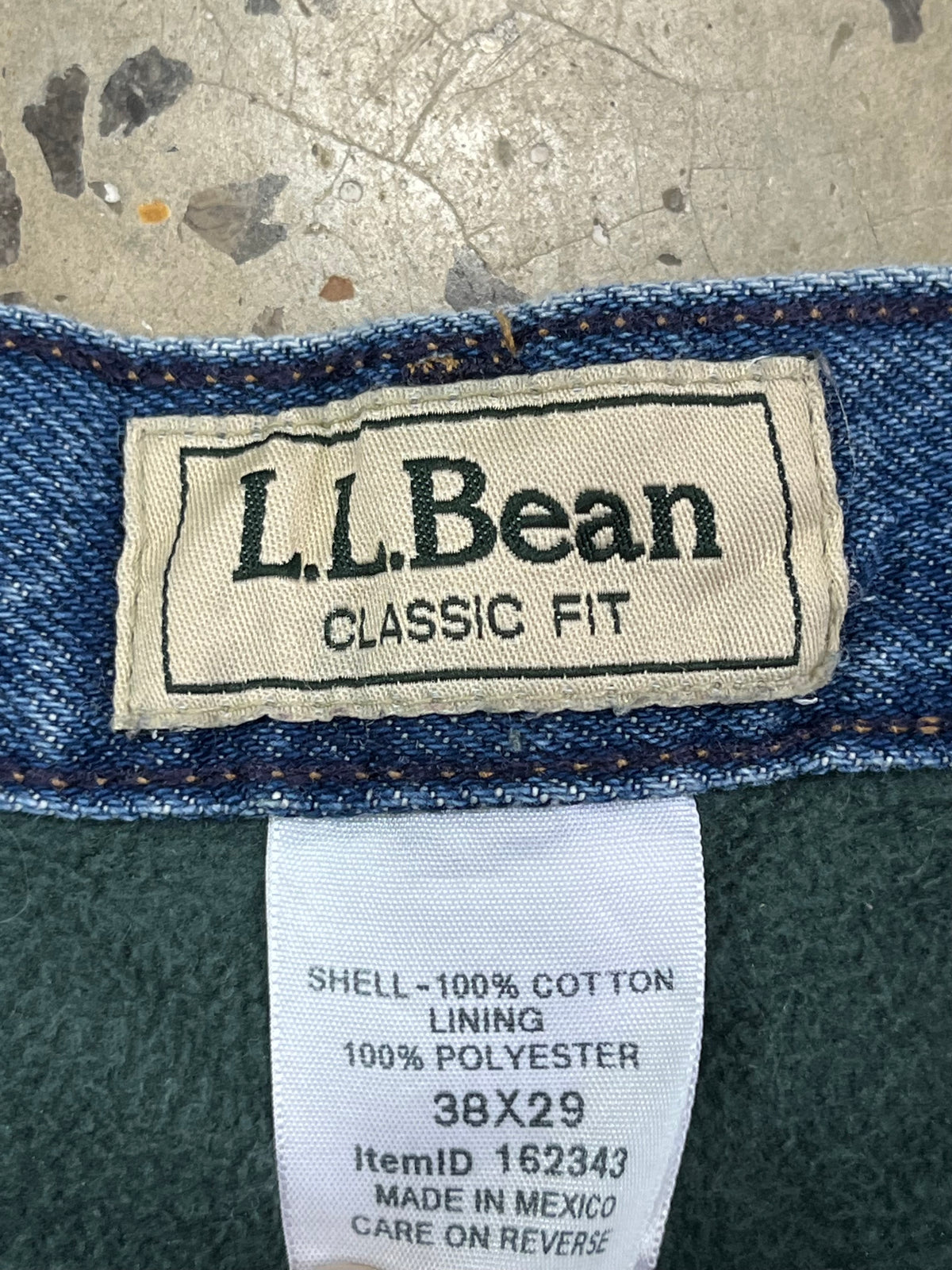 Close-up of an L.L.