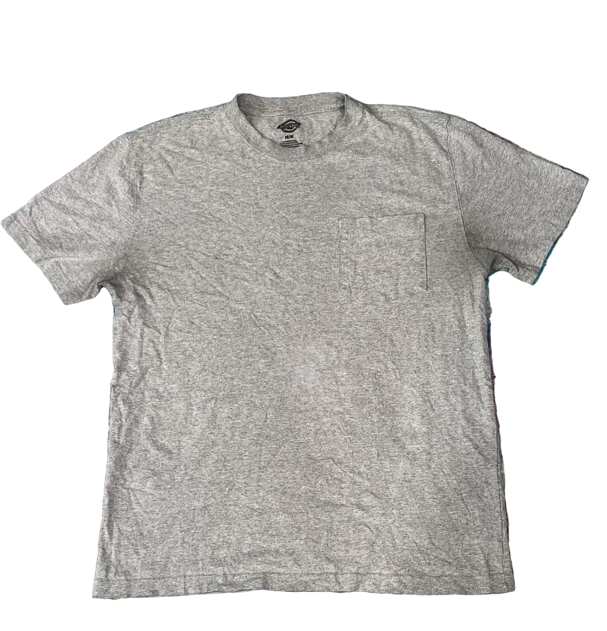 DICKIES MEN ROUND NECK T-SHIRT ON A WHITE PLAIN BACKGROUND 