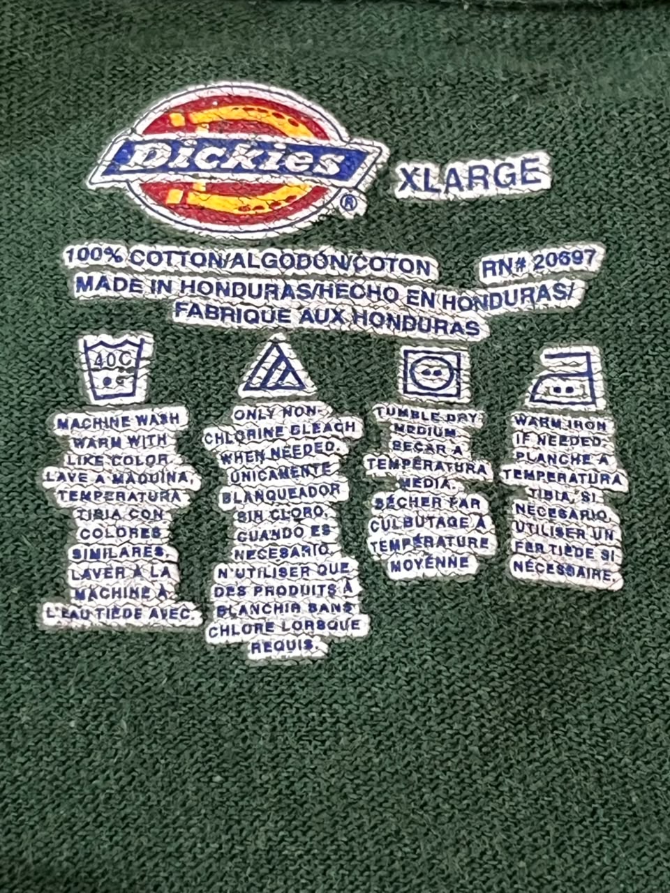DICKIES MEN ROUND NECK T-SHIRT WITH LABEL
