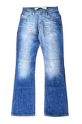 DIESEL WOMEN JEANS ON A WHITE PLAIN BACKGROUND 
