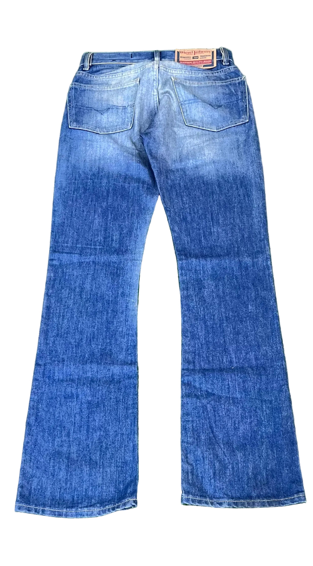 DIESEL WOMEN JEANS ON A WHITE PLAIN BACKGROUND 