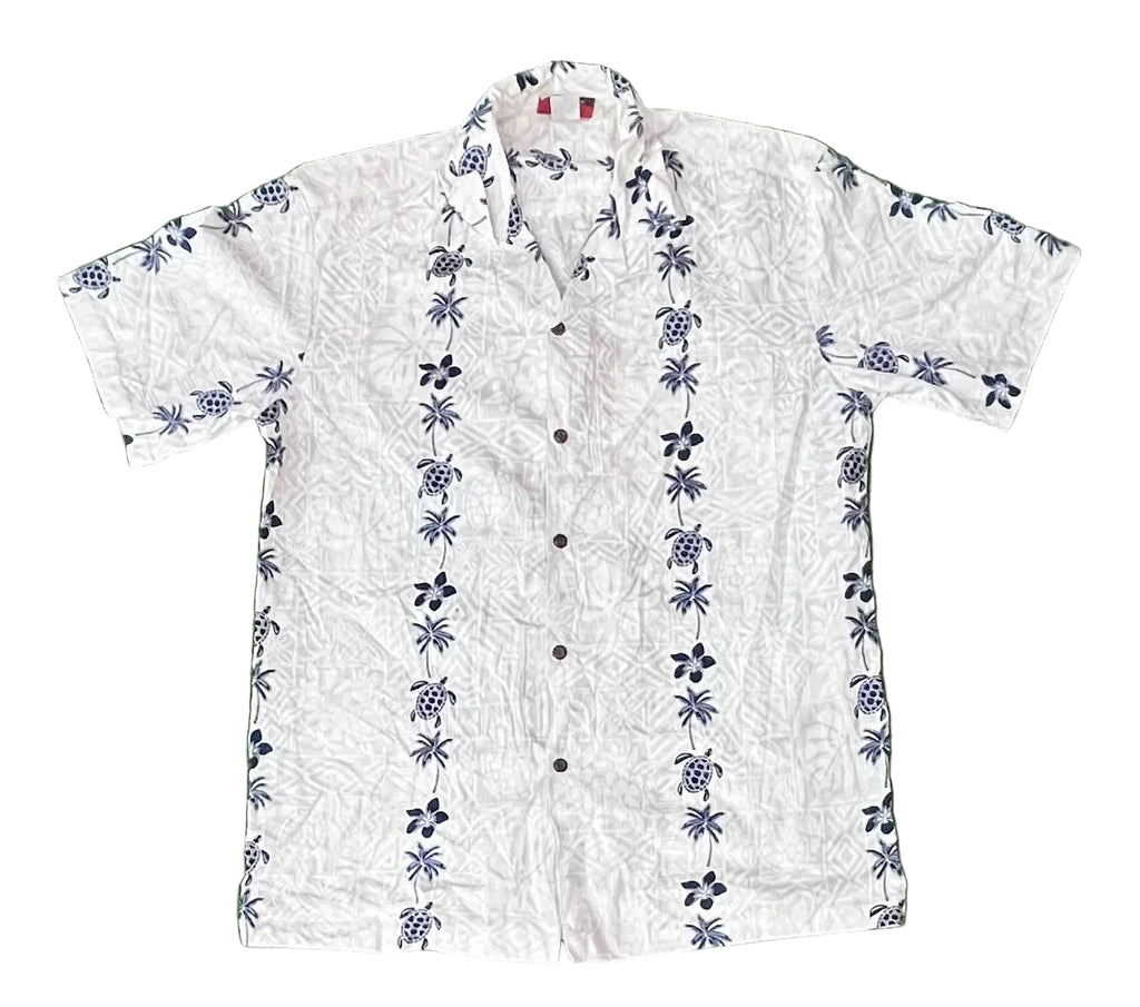 HAWAII MEN SHIRT ON A WHITE PLAIN BACKGROUND 