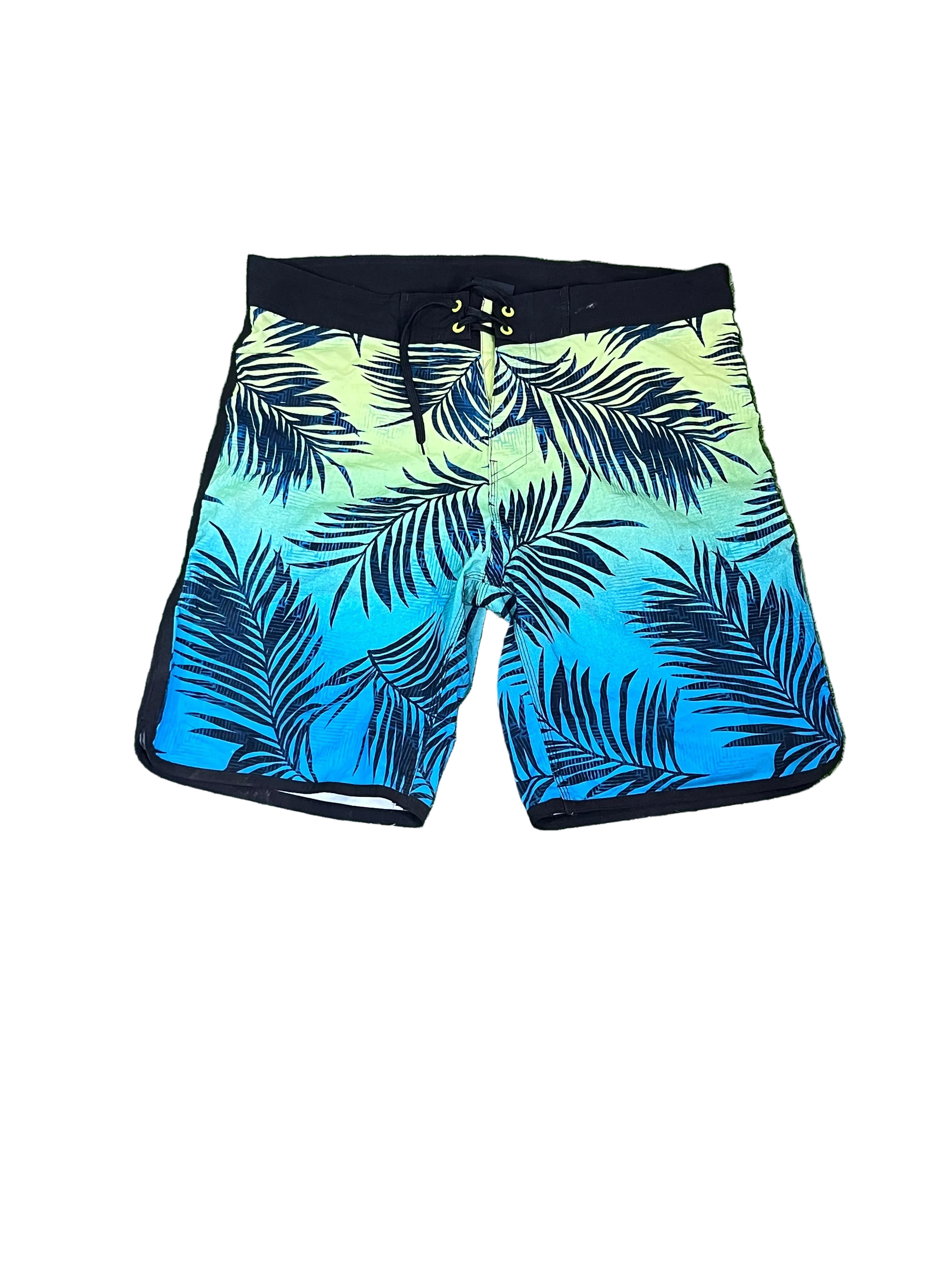 HAWAII MEN SHORTS ON A WHITE PLAIN BACKGROUND 