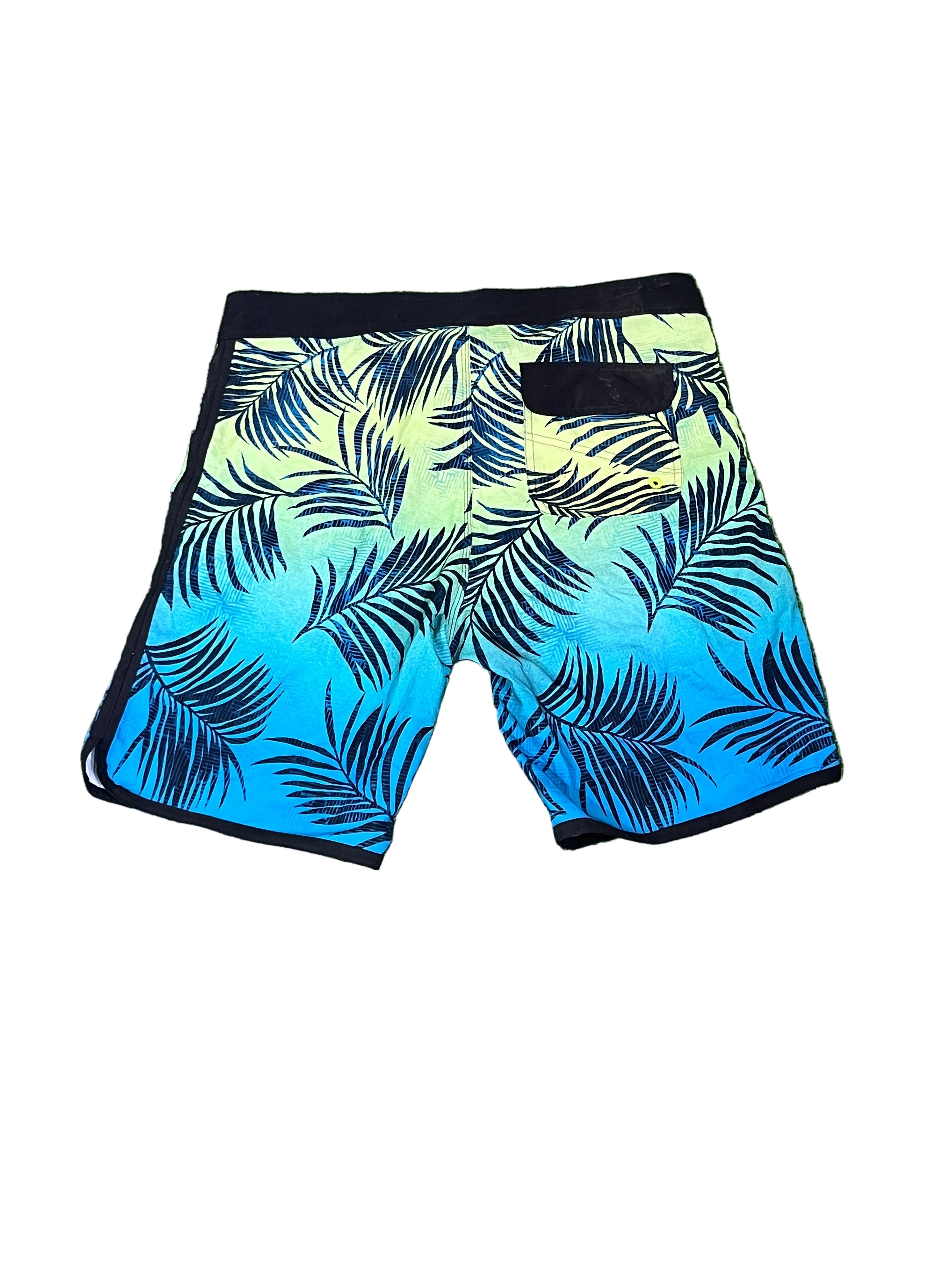 HAWAII MEN SHORTS ON A WHITE PLAIN BACKGROUND 
