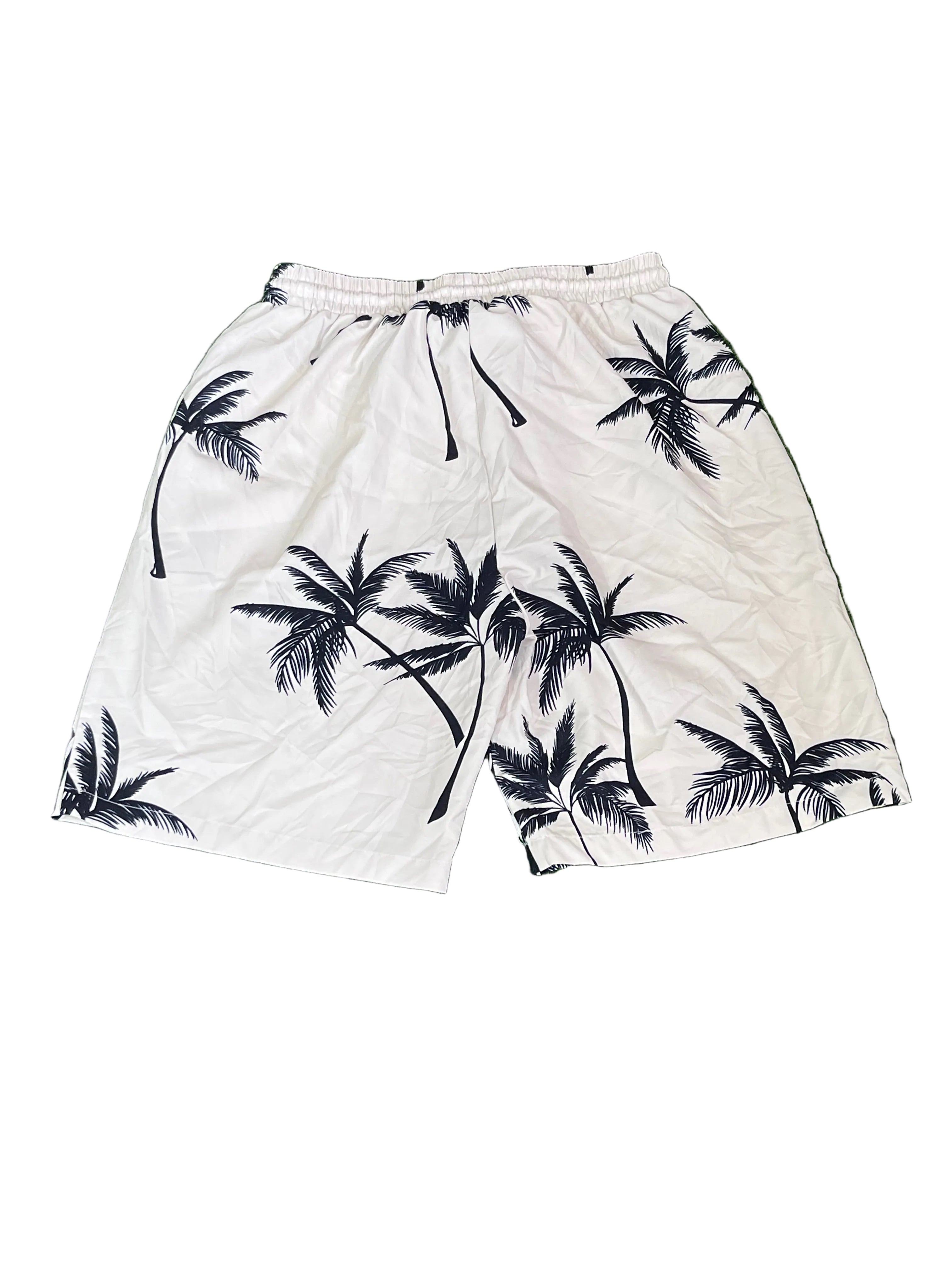 HAWAII MEN SHORTS ON A WHITE PLAIN BACKGROUND 