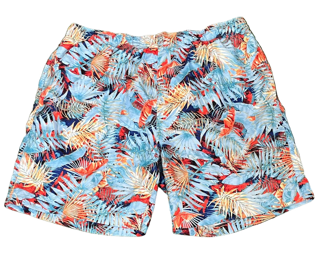 HAWAII MEN SHORTS ON A WHITE PLAIN BACKGROUND 
