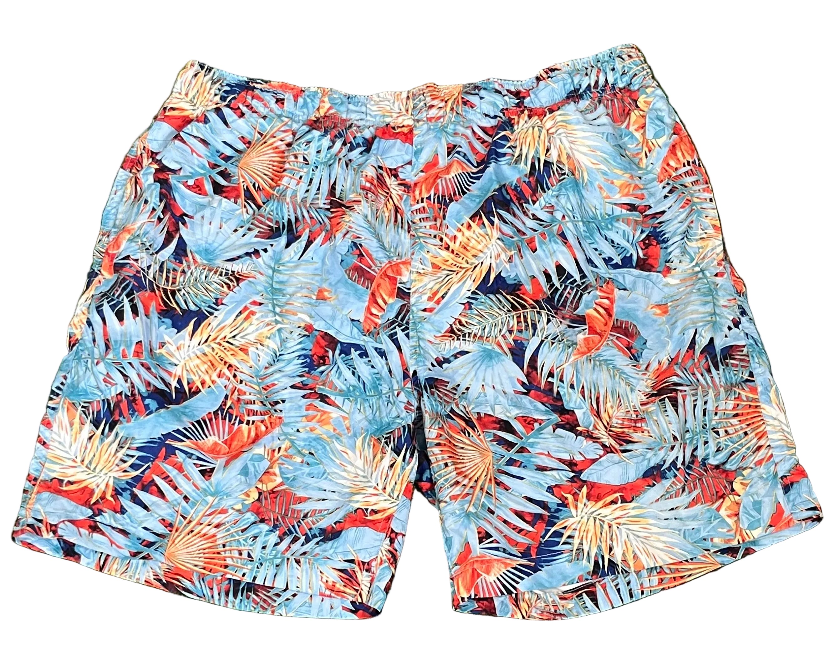 HAWAII MEN SHORTS ON A WHITE PLAIN BACKGROUND 