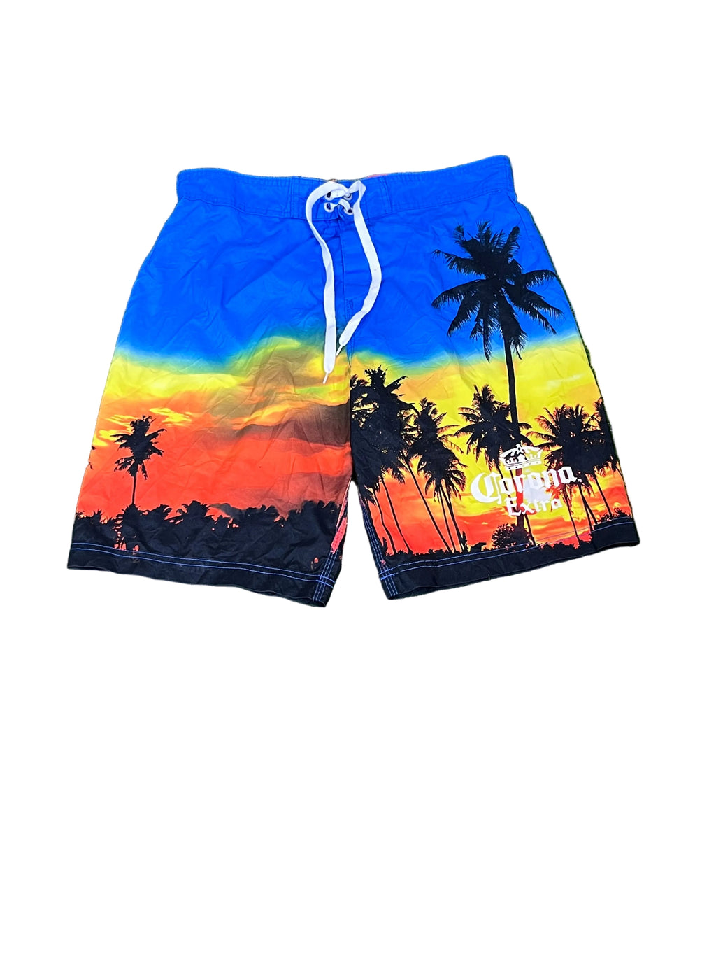 HAWAII MEN SHORTS ON A WHITE PLAIN BACKGROUND 