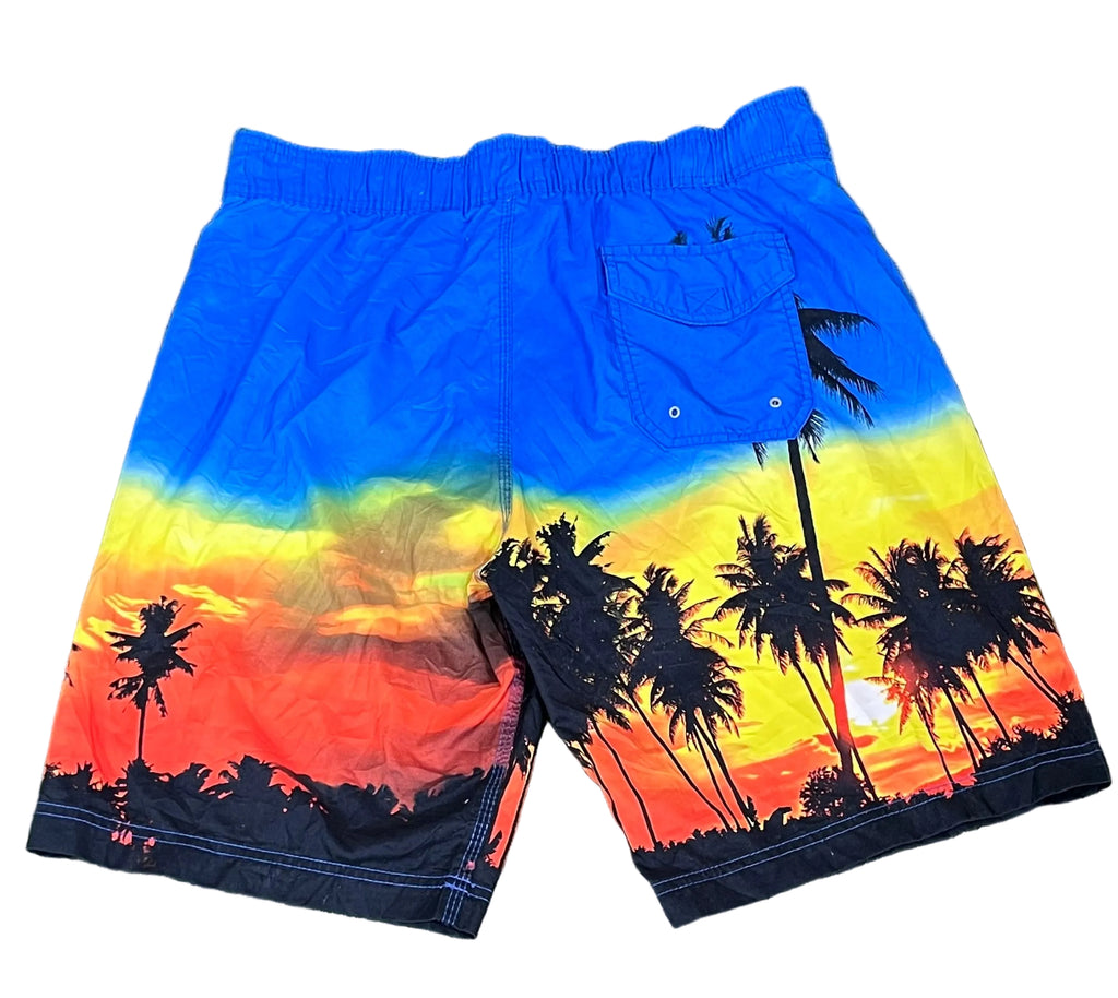 HAWAII MEN SHORTS ON A WHITE PLAIN BACKGROUND 