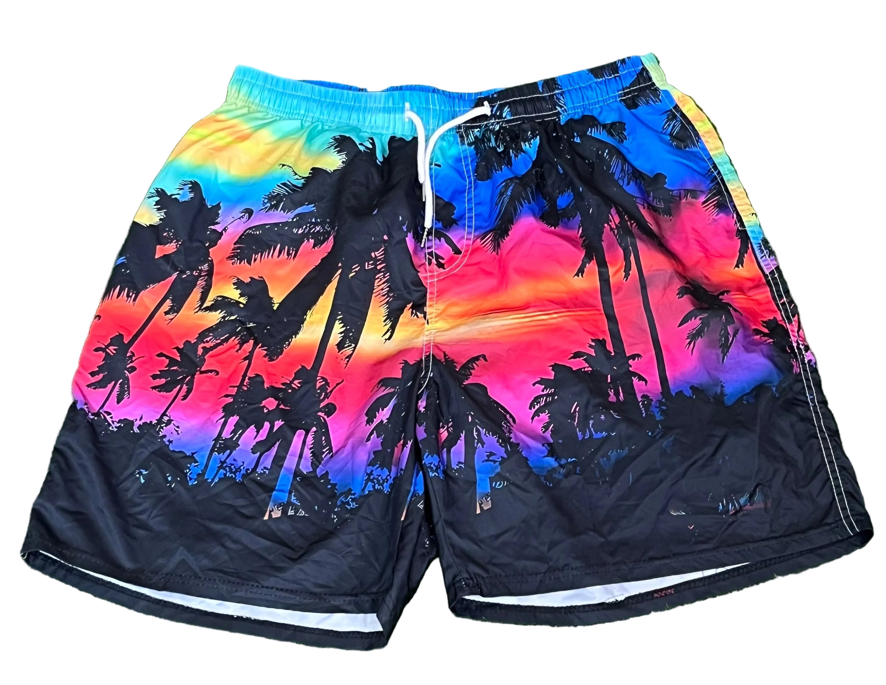HAWAII MEN SHORTS ON A WHITE PLAIN BACKGROUND 