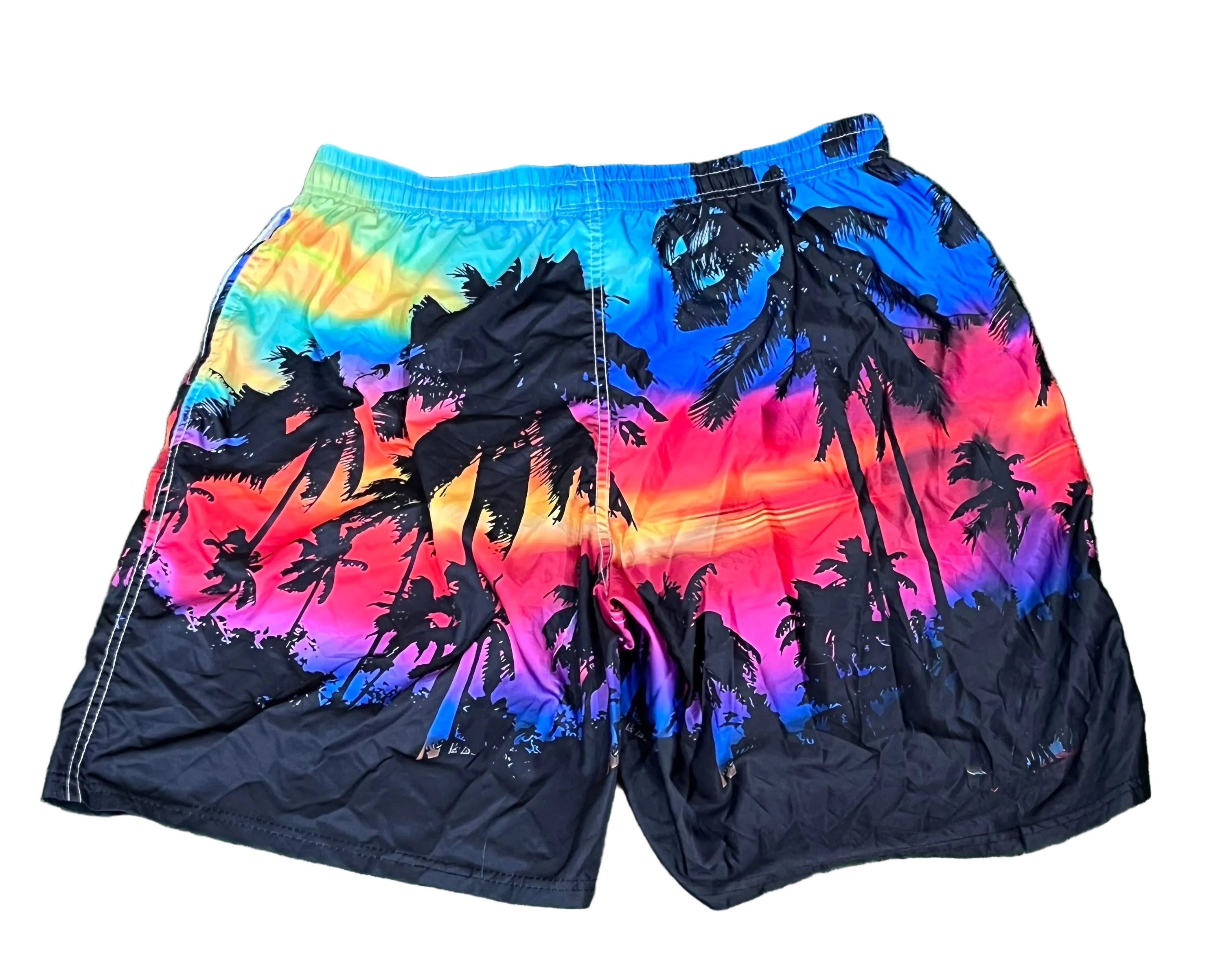 HAWAII MEN SHORTS ON A WHITE PLAIN BACKGROUND 