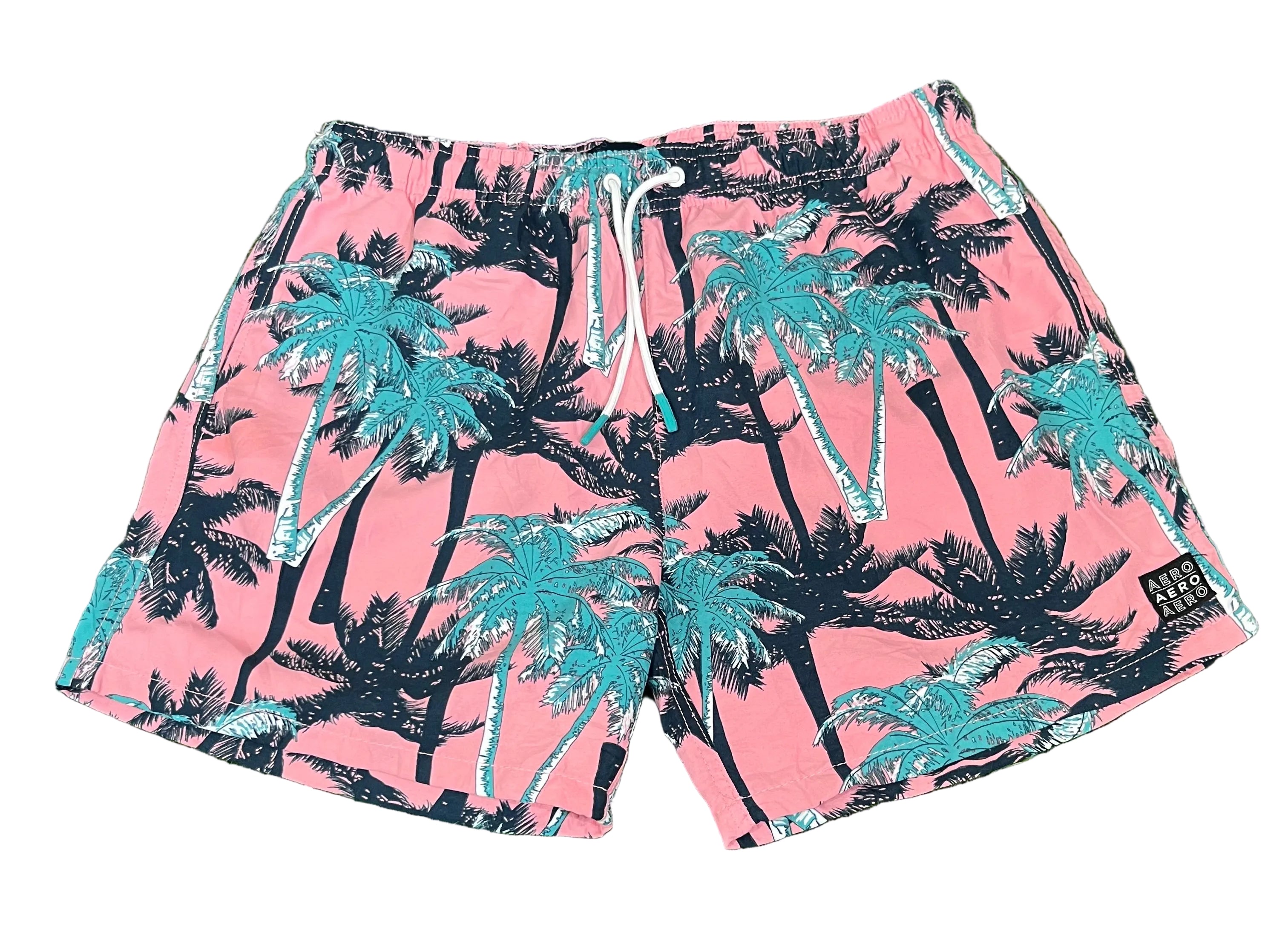 HAWAII MEN SHORTS ON A WHITE PLAIN BACKGROUND 