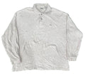A light gray long-sleeve polo shirt. The shirt has a three-button placket and a small embroidered logo on the left chest.