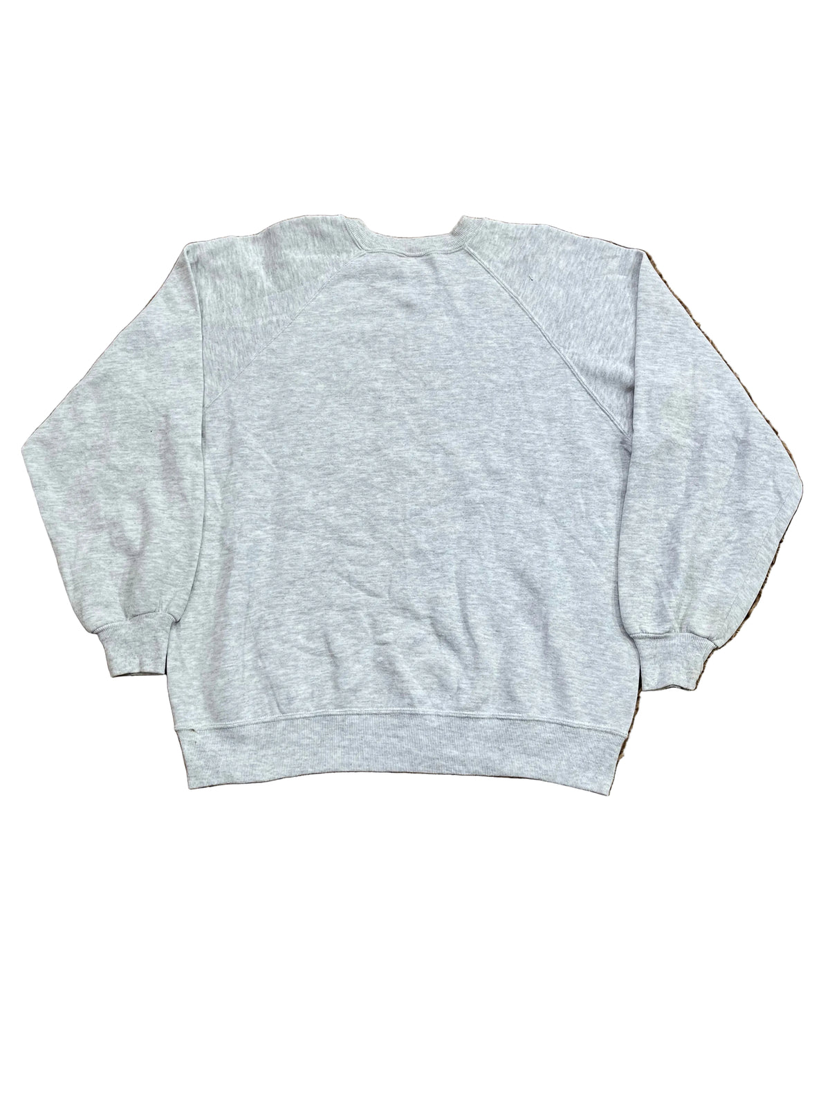 A light gray heather crewneck sweatshirt 