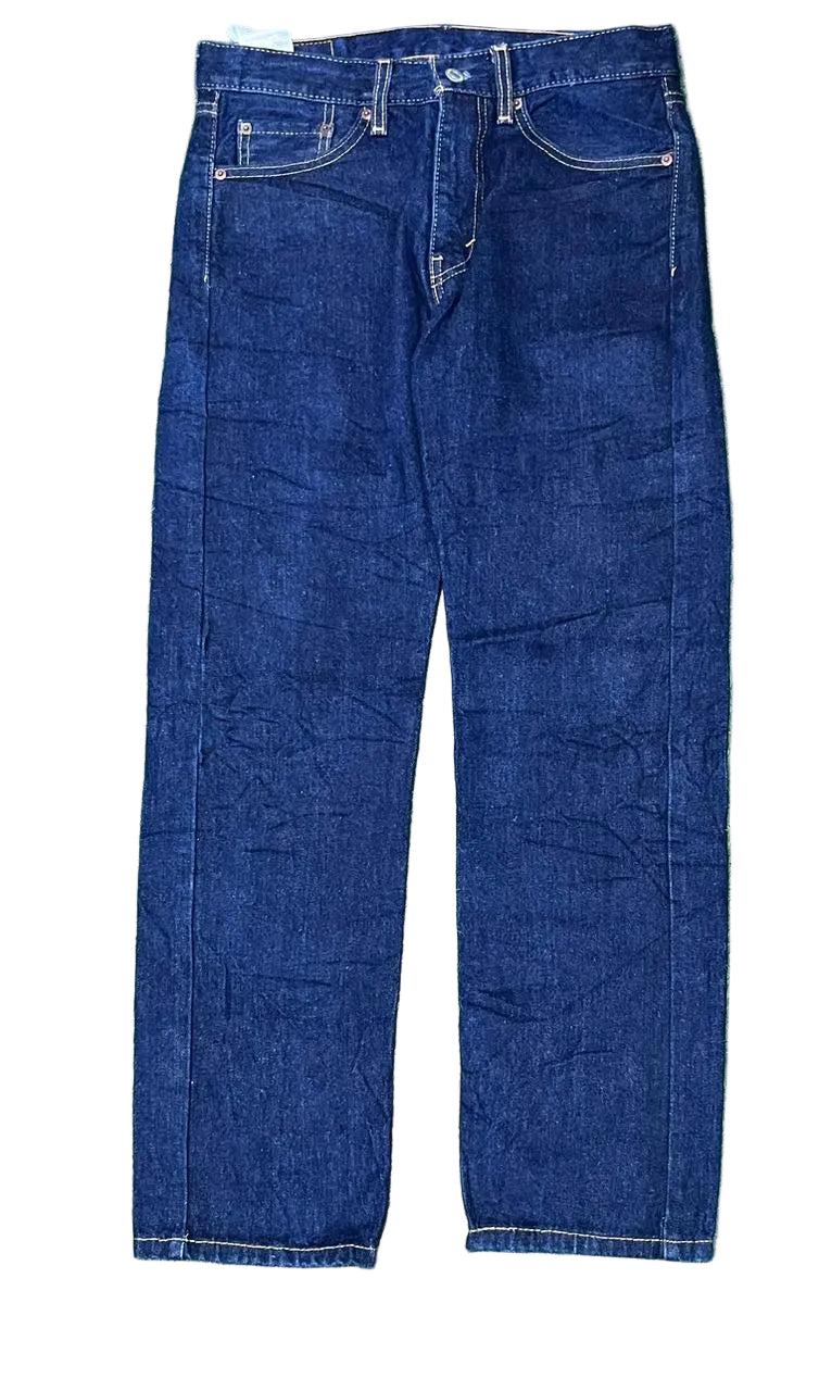 LEVIS 505 DENIM blue jeans on a White background