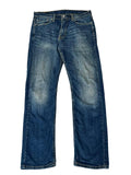 LEVI'S 513 MEN DENIM JEANS ON A WHITE PLAIN BACKGROUND 