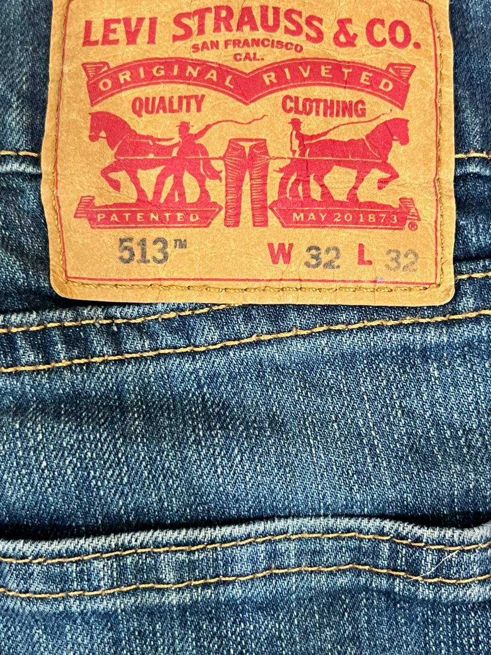 LEVI'S 513 MEN DENIM JEANS WITH LABEL
