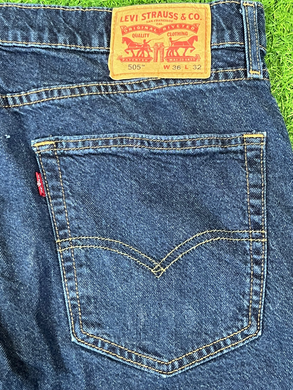 Levis men denim jeans with label