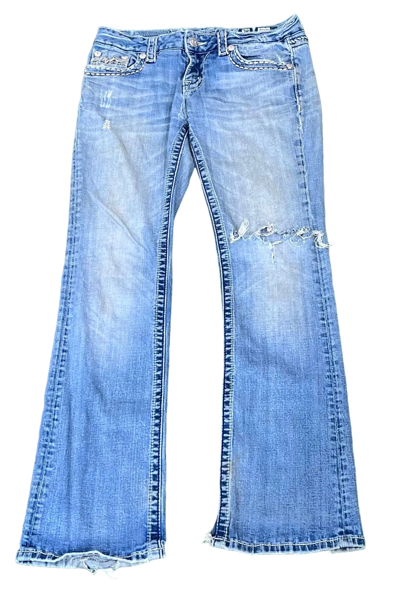MISS ME WOMEN JEANS ON A WHITE PLAIN BACKGROUND 