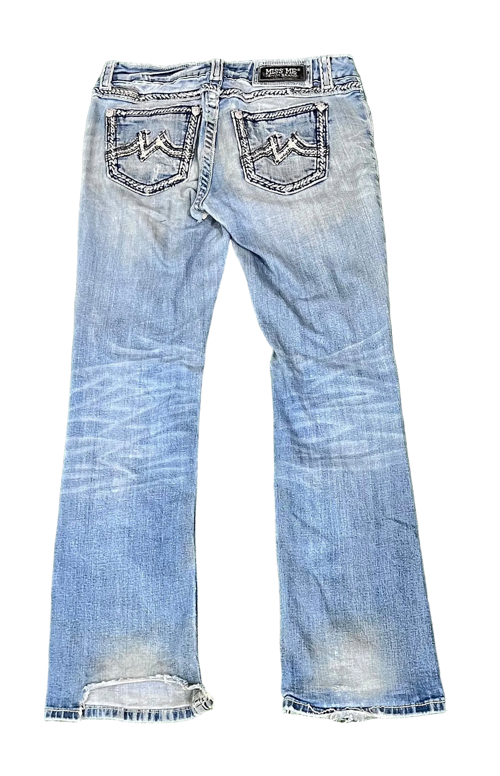 MISS ME WOMEN JEANS ON A WHITE PLAIN BACKGROUND 