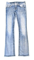 MISS ME WOMEN JEANS ON A WHITE PLAIN BACKGROUND 