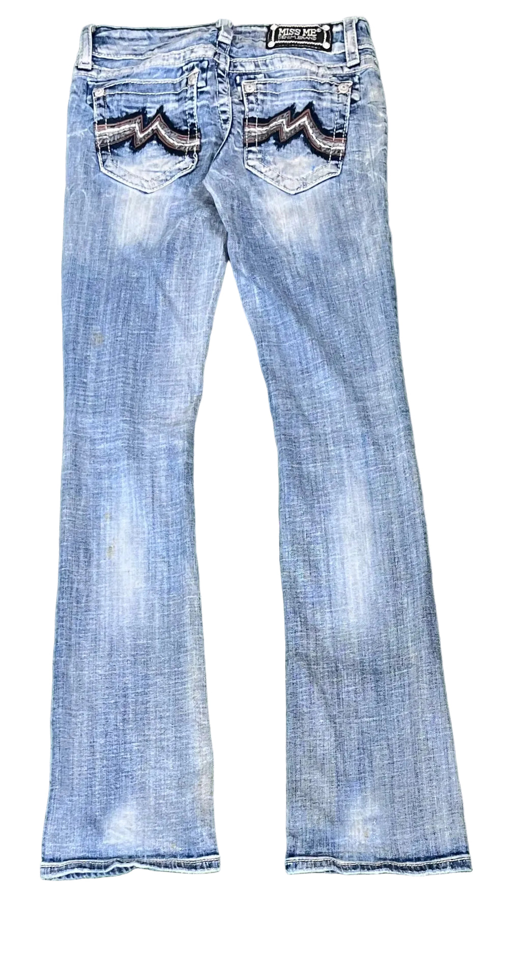 MISS ME WOMEN JEANS ON A WHITE PLAIN BACKGROUND 