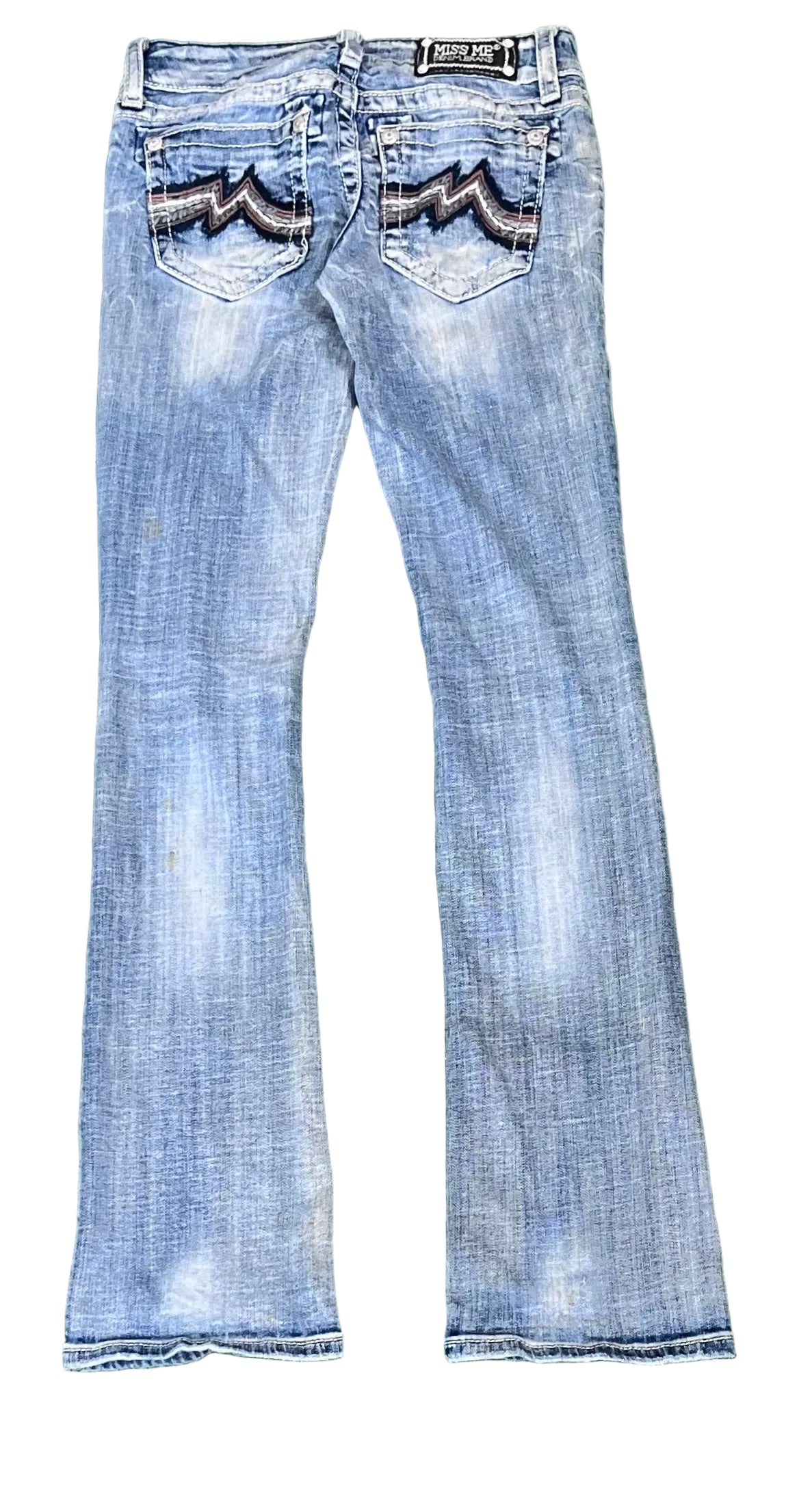 MISS ME WOMEN JEANS ON A WHITE PLAIN BACKGROUND 